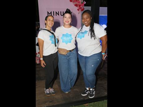 Voice Box founder Tessanne Chin (centre) with Kanna Coore (left) and Danielle Savory. 