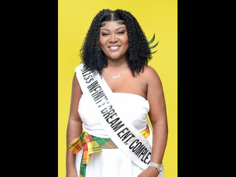 Northern Caribbean University student Everley Graham, 29,  who is wearing the sash Miss Infinity Dreams Liquor Palace, is a contestant in the  Miss Westmoreland Festival Queen Competition.