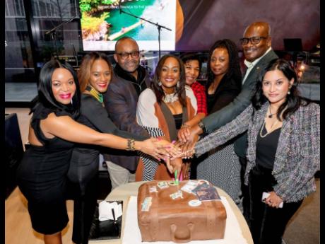 From left; Judy Nash, administration assistant,  Sedrecia Francis, business development manager, Western Canada,  Donovan White, director of tourism,  Angella Bennett, regional director Canada,  Jackie Marshall, Racquel Queensborough, business development 
