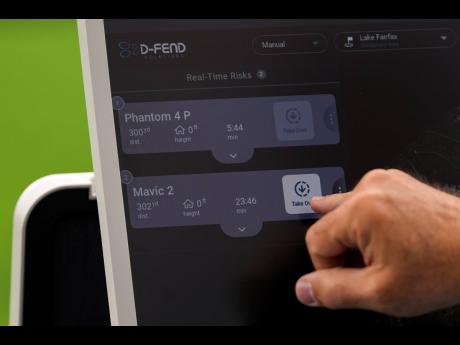 D-Fend Solutions counter-drone technology, demonstrated on Wednesday, May 14, 2025, in Reston, Virginia.