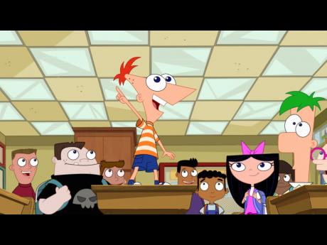Credit: AP This image released by Disney shows Phineas (centre), and Ferb (right) in a scene from ‘Phineas and Ferb’.
