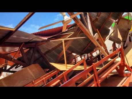 Credit: File A section of St Peter’s Anglican Church in St Elizabeth which was destroyed by Hurricane Beryl.