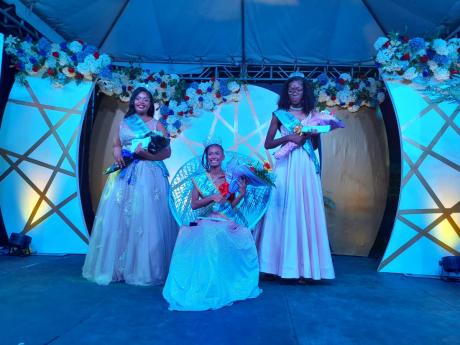 Miss Hanover Festival Queen 2025, Ashley-Nicole Lawrence is  flanked by her first and second runner-up, Dajae Taylor (right) and Shianna McLaren.