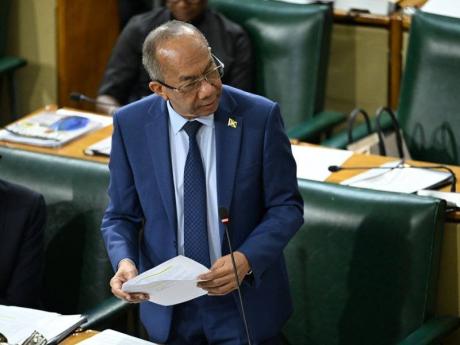 Deputy Prime Minister and Minister of National Security, Dr Horace Chang, addresses the House of Representatives on Tuesday.