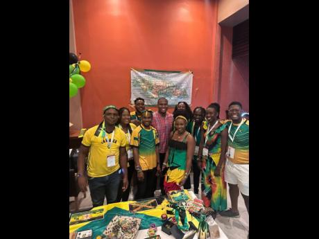 Junior Chamber International Jamaica delegates at the Jamaica ‘booth’ at the 2025 Junior Chamber International Conference in Roatan, Honduras, recently.