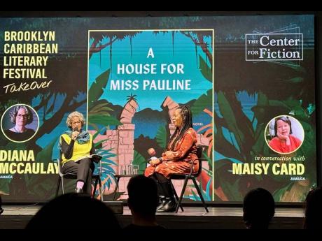 Credit: Contributed Author Diana McCaulay (left) at the launch of her latest book, ‘A House For Miss Pauline’. Last week, the novel was announced as the winner of the CARICON Prize for Fiction.