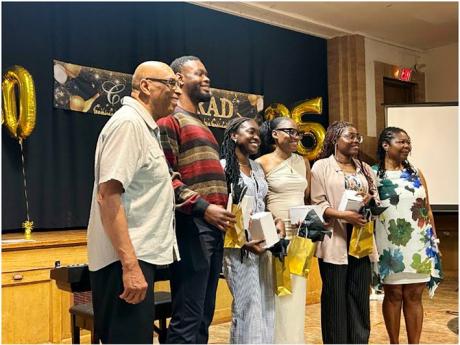 The Alliance of Jamaican Alumni Associations (AJAA) Graduates Programme hosted its 32nd annual awards ceremony and luncheon at the Jamaican Canadian Centre in Toronto, recently. Here members of the Class of 2025 share in a group photo with Paul Barnett, vi