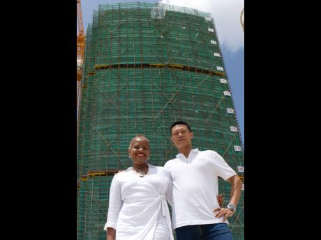 Pausing from their on-site visit at the currently under-construction Pinnacle project, LCH Developments’ Chief Executive Officer, Yangseng Li (right), shared a frame with his chief operating officer, Tanya Golaub.