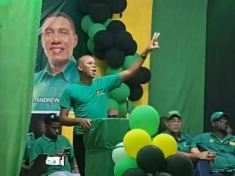Screenshot of Rowe at JLP Westmoreland Central constituency meeting in June.