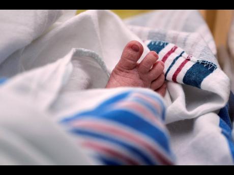 The toes of a baby are seen at a hospital in McAllen, Texas, on Wednesday, July 29, 2020. 