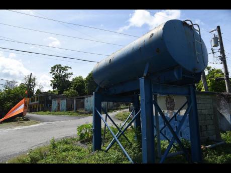 The water tank in Cheswick Square, St Thomas Eastern, that residents says is not large enough to service the entire community.