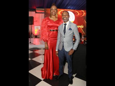 Gareth Manning, senior manager, corporate communications, JN Group, poses with Jacqui Donaldson, vice president corporate services  at Sagicor Group Jamaica Limited.