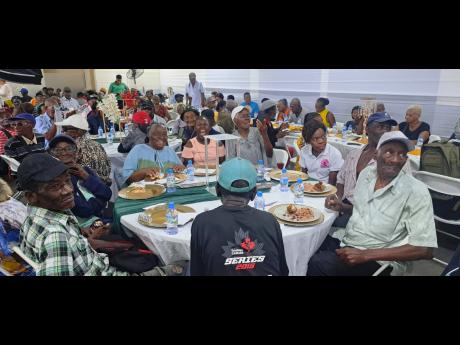 This 2024 photo shows senior citizens at an event in Buff Bay, Portland. 