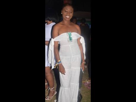 Sereta Simpson rocks an all-white number from local designer Cosa Memorales.
