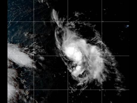Credit: Uncredited This satellite image provided by NOAA taken Wednesday, September 24, 2025, at 4:10 p.m. EDT, shows Humberto in the Atlantic Ocean, off the southeast coast of the United States. (NOAA via AP)