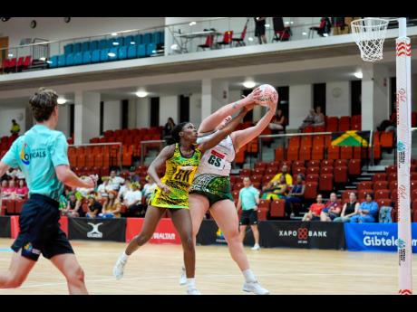 Credit: Courtesy of World Netball
Action between Jamaica’s U21 Sunshine Girls and the Cook Islands during the Netball World Youth Cup in Gibraltar on Friday.