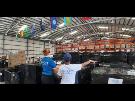 Credit: -Contributed photo The shipment, which is expected to arrive by Thursday, includes solar lamps, hygiene kits, bedding, air mattresses, indoor tents, shelter repair kits, ropes, tarpaulins, and generators.
