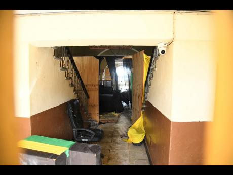 Inside of the Trelawny Municipal Corporation building along Water Square, in Falmouth, Trelawny on Wednesday. 