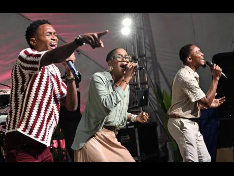 Levy’s Heritage performs at the Jamaica Credit Union League / Cuna Caribbean Insurance Praise in the Park at Emancipation Park in New Kingston on Thursday, October 16.