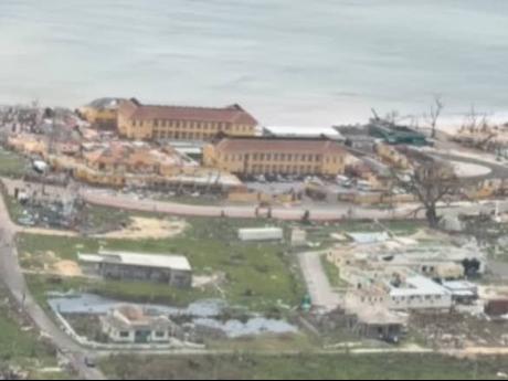 An aerial view of Black River in St Elizabeth following the passage of Hurricane Melissa.
