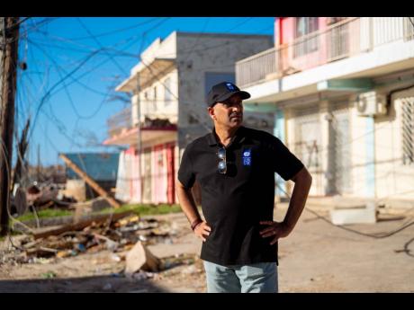 United Nations Development Resident Representative to Jamaica Dr Kishan Khoday in Black River, St Elizabeth, in the aftermath of Hurricane Melissa last Friday.
