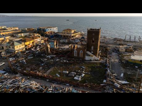 The St John’s Anglican Parish Church in ruins at the heart of Black River, St Elizabeth in the aftermath of Hurricane Melissa. 