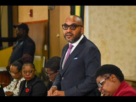 Chief Executive Officer of the Kingston and St Andrew Municipal Corporation, Robert Hill, speaking at the monthly meeting of the corporation on November 11, 2025.