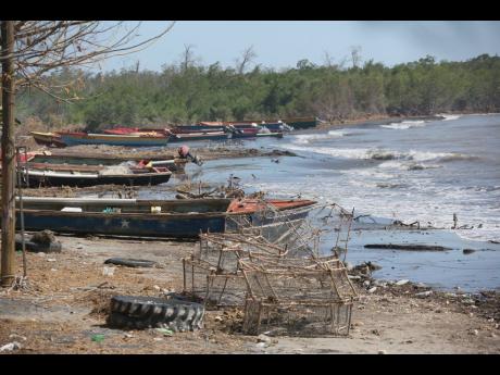 Farquhar's Fishing Beach, Clarendon, following the passage of Hurricane Melissa. 