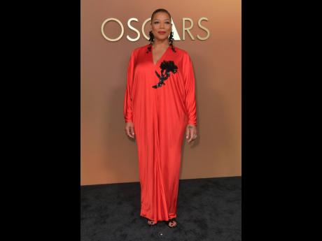 Left: Blooming in red is the OG herself, Queen Latifah.