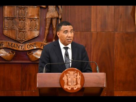 Prime Minister Dr Andrew Holness. - File photo.