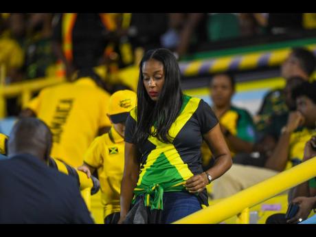 Credit: Matthew McKoy Rhoda Moy Crawford, minister of state in the Ministry of Education, Youth, Skills and Information, sports a Jamaican flag-inspired T-shirt.