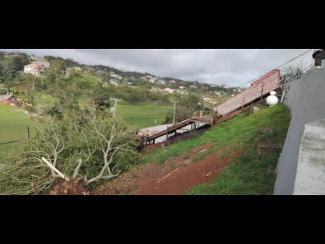 Credit: Contributed The damaged Steps to Christ at the Northern Caribbean University in Mandeville, Manchester.