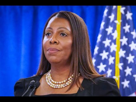  New York Attorney General Letitia James speaks during a press briefing, February 16, 2024, in New York. (AP Photo/Bebeto Matthews, File)