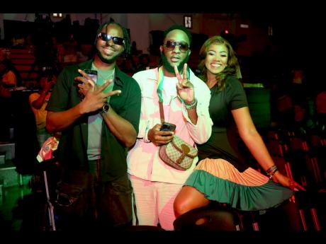 Credit: Nathaniel Stewart Social media personalities (from left) Danar ‘Dan Dan’ Royal, Kareem ‘Bwoy ah Tingz’ Weathers, and Kerry-Ann ‘Chiney K’ Collins show their support.