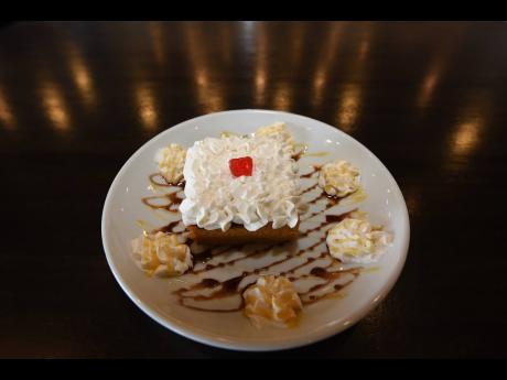 Credit: Ian Allen Pumpkin pie square, part of the long-loved Thanksgiving spread.