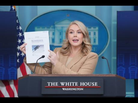 White House press secretary Karoline Leavitt speaks during a press briefing at the White House in the United States on December 1, 2025. 