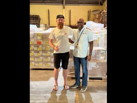Xan Gibson (right), general manager/director of XARS Equipment & Trucking Co Ltd, and Hunter McGovern, logistics team lead, MSF Holland (Médecins Sans Frontières/Doctors Without Borders). 
