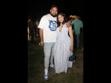 Out and about for the Treasure Beach benefit festival are Romeich Major of Romeich Entertainment and his wife Shacqueal.
