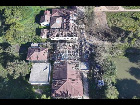 Credit: -Wai Hun Aung via AP In this aerial photo provided by Wai Hun Aung, damaged buildings are seen at the hospital that was allegedly hit by a military air strike in Mrauk-U township in Rakhine state, Myanmar on December 11, 2025.