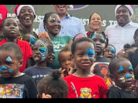 Prime Minister Dr Andrew Holness at a Christmas kiddies treat at the Middle Quarters Primary and Infant School in St Elizabeth on December 13, 2025.