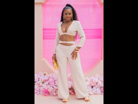 Aesthetician Kadeem Baker turns heads in a striking two-piece set, serving up ‘body-ody-ody’ for breakfast.