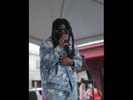 Grammy-nominated artiste Mortimer enthrals the audience at the Artwalk Festival Gran’ Market on Sunday.