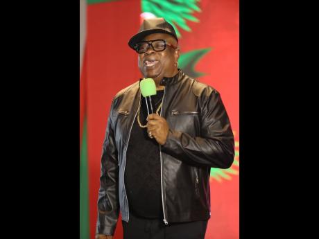 Alton ‘Fancy Cat’ Hardware rolls out punchlines during his set at the Boxing Day comedy show.