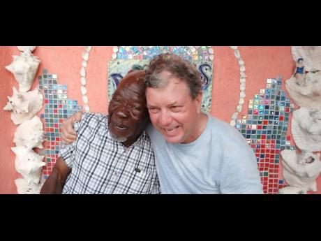 Douglas Turner having a laugh with Jason Henzell, one of the operators of Jakes. 