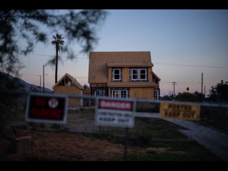 A home being rebuilt in Altadena, California, USA, months after the Eaton fire. AP 