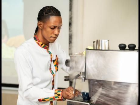 Dornel Gordon a leading barista within the Cafe Blue chain.