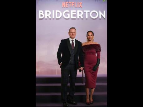 Tom Verica, director and executive producer of ‘Bridgerton’, brings his wife, Kira Arne, as his plus one.