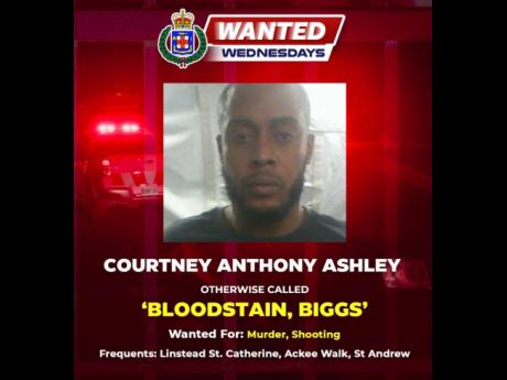 Wanted alleged gang leader Courtney 'Bloodstain' Ashley.
