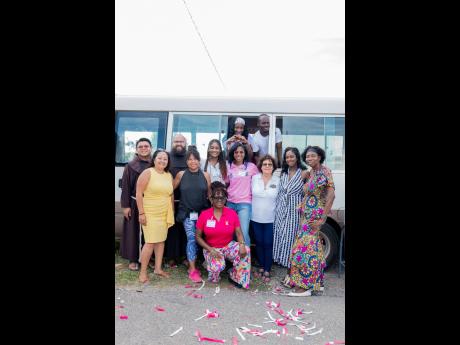 From left: Fathers from Mary Gate Church of Heaven, Brother Ricky Ferrer and Father Maxwell KlugIn; Councilor Julian Chang; Rosa Young, owner WAVZ Events; Alyssa Levy, I AM Foundation Intl team member; Jessica Davidson, educator at Manning’s School; C Ca