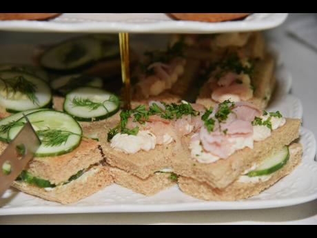 Guests were treated to an array of savoury bites, including cucumber dill and smoked marlin finger sandwiches.